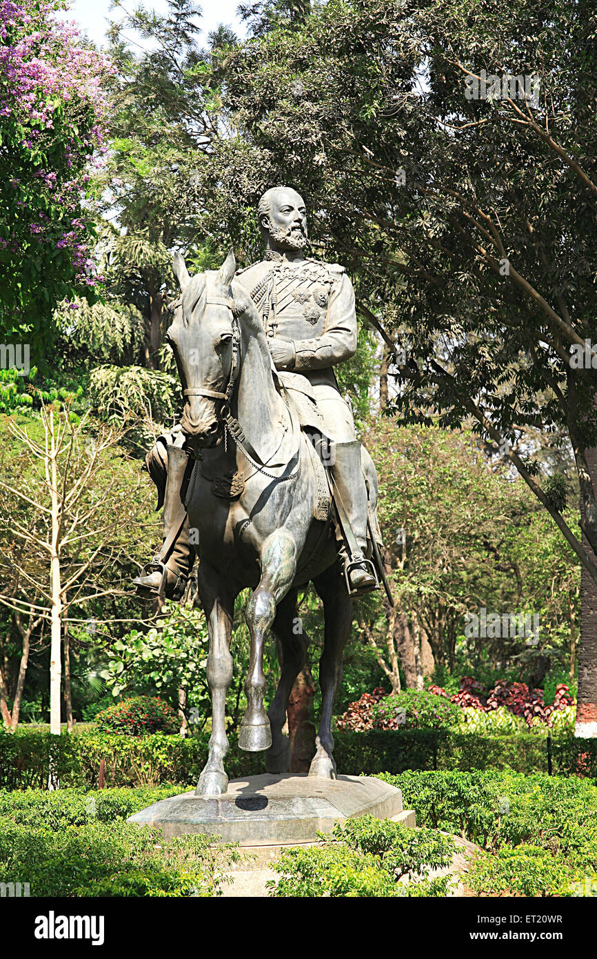 Roi Edward VII, Prince de Galles, Kala Ghoda, Victoria Garden, Veermata Jijabai Bhonsale Udyan, Rani Bagh, Zoo Byculla, Bombay, Mumbai, Inde, Asie Banque D'Images