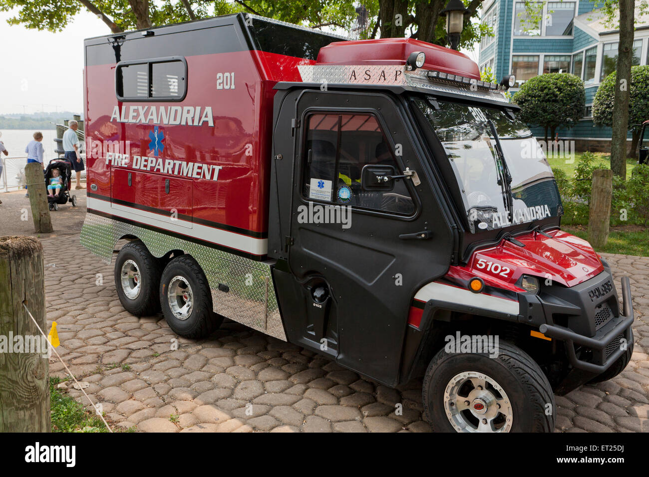 Fire Department ATV (véhicule tout terrain) camion - Alexandria, Virginia USA Banque D'Images