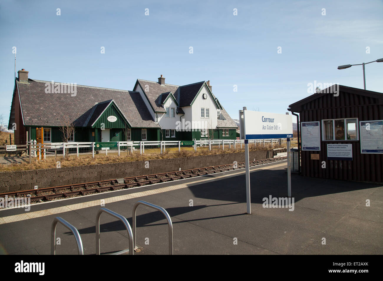 La Corrour West Highland railway sommet. Banque D'Images