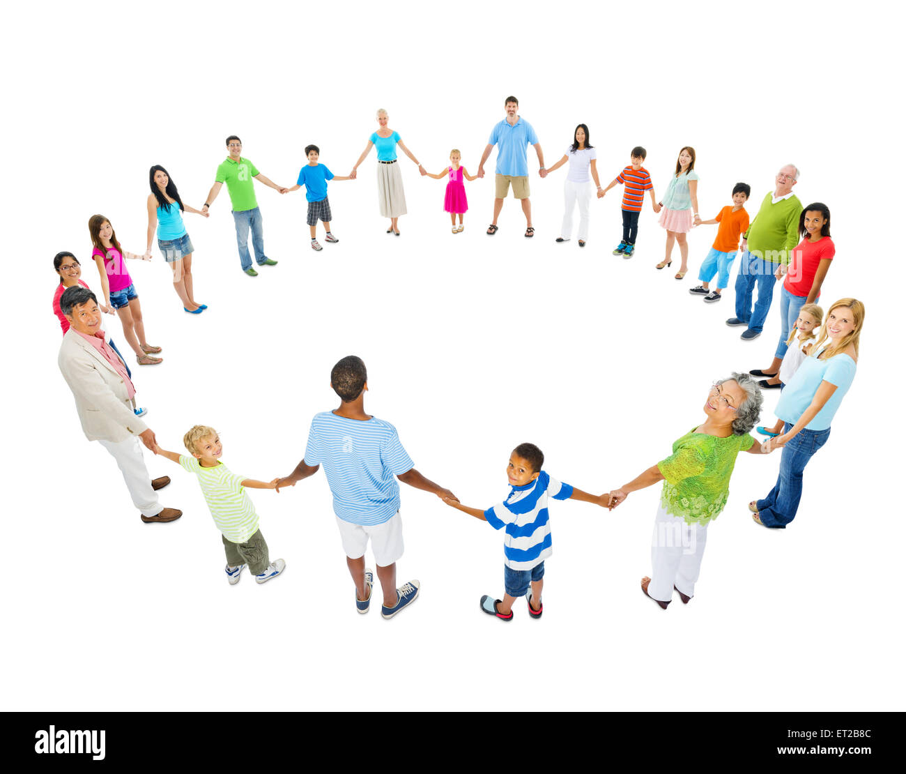 Grand groupe de personnes se tenant la main Photo Stock - Alamy