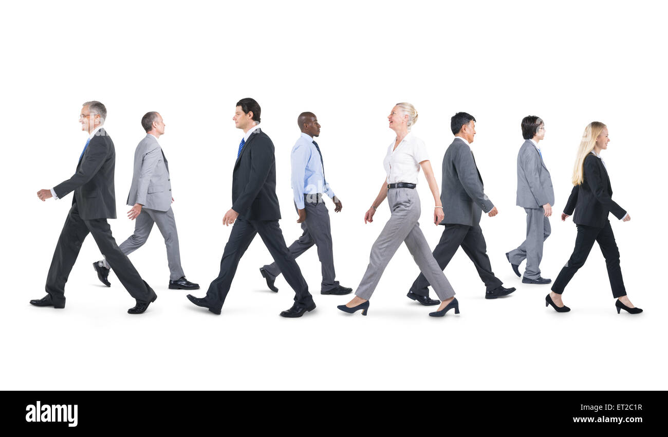 Mullti Groupe Ethnique D Affaires Personne Qui Marche Photo Stock Alamy