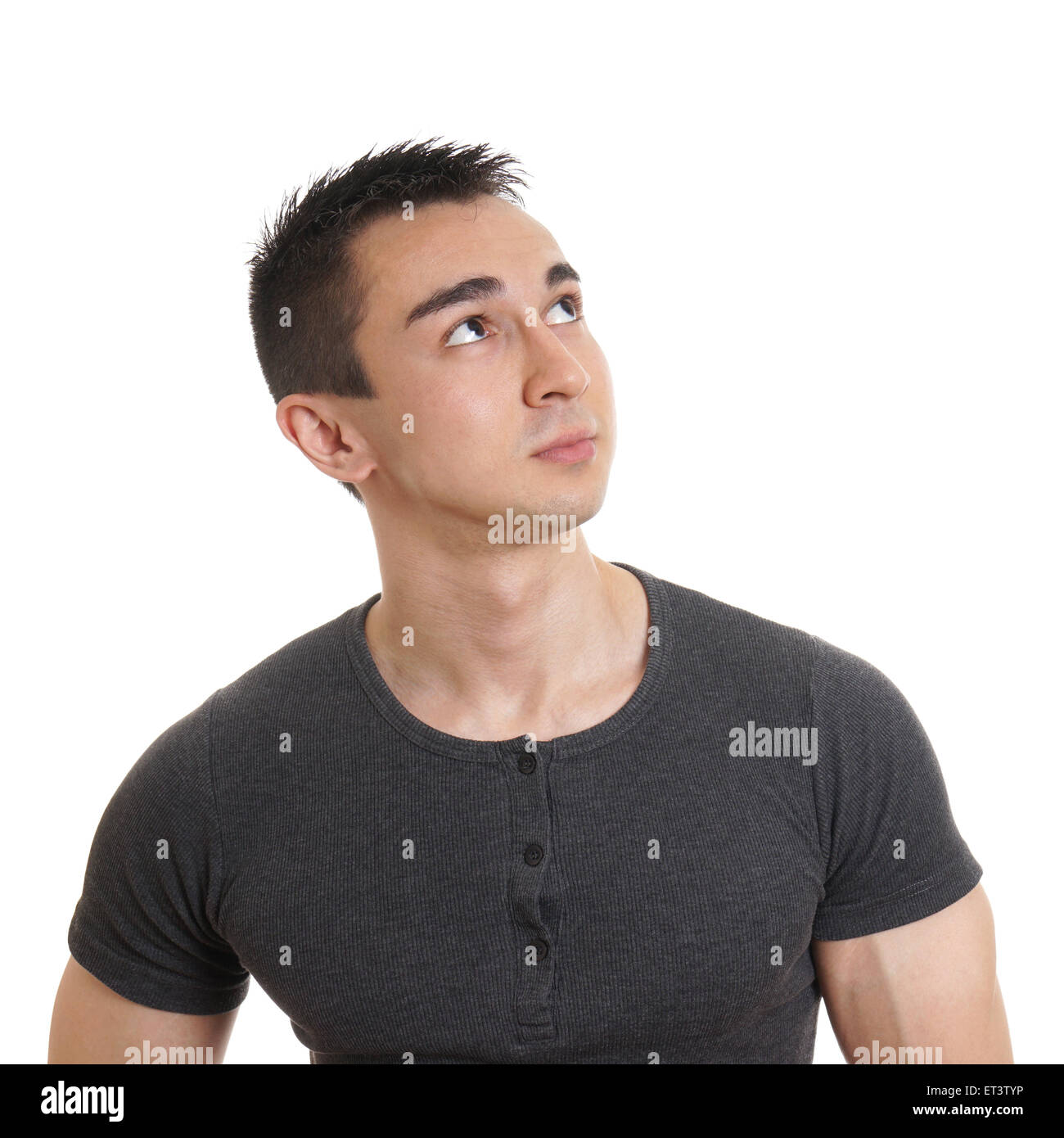 Jeune homme contemplative Banque D'Images