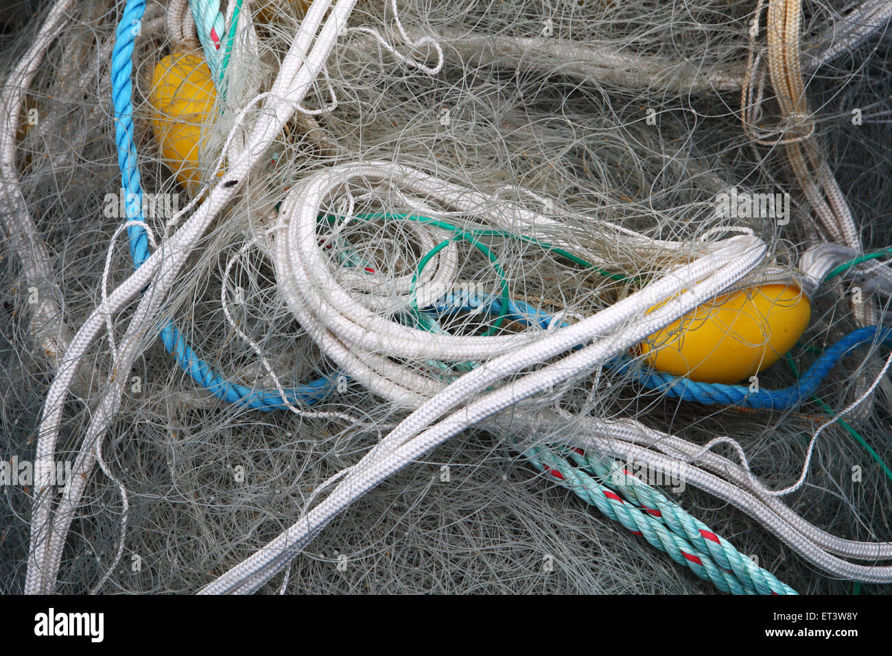 Formes et motifs abstraits dans un port de pêche Banque D'Images