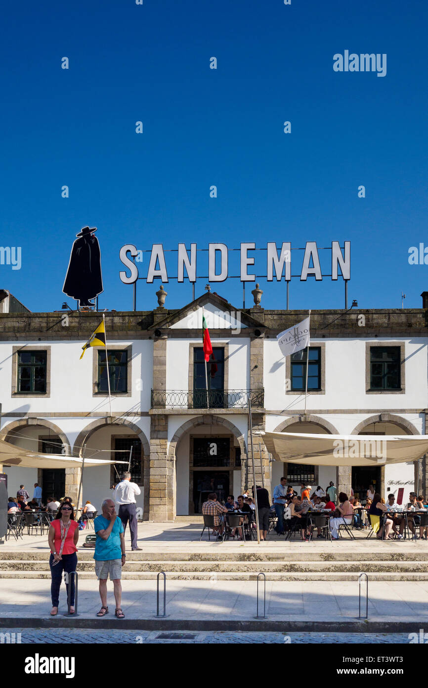 Café et vin Sandeman lodge à Vila Nova de Gaia - Porto, Portugal Banque D'Images