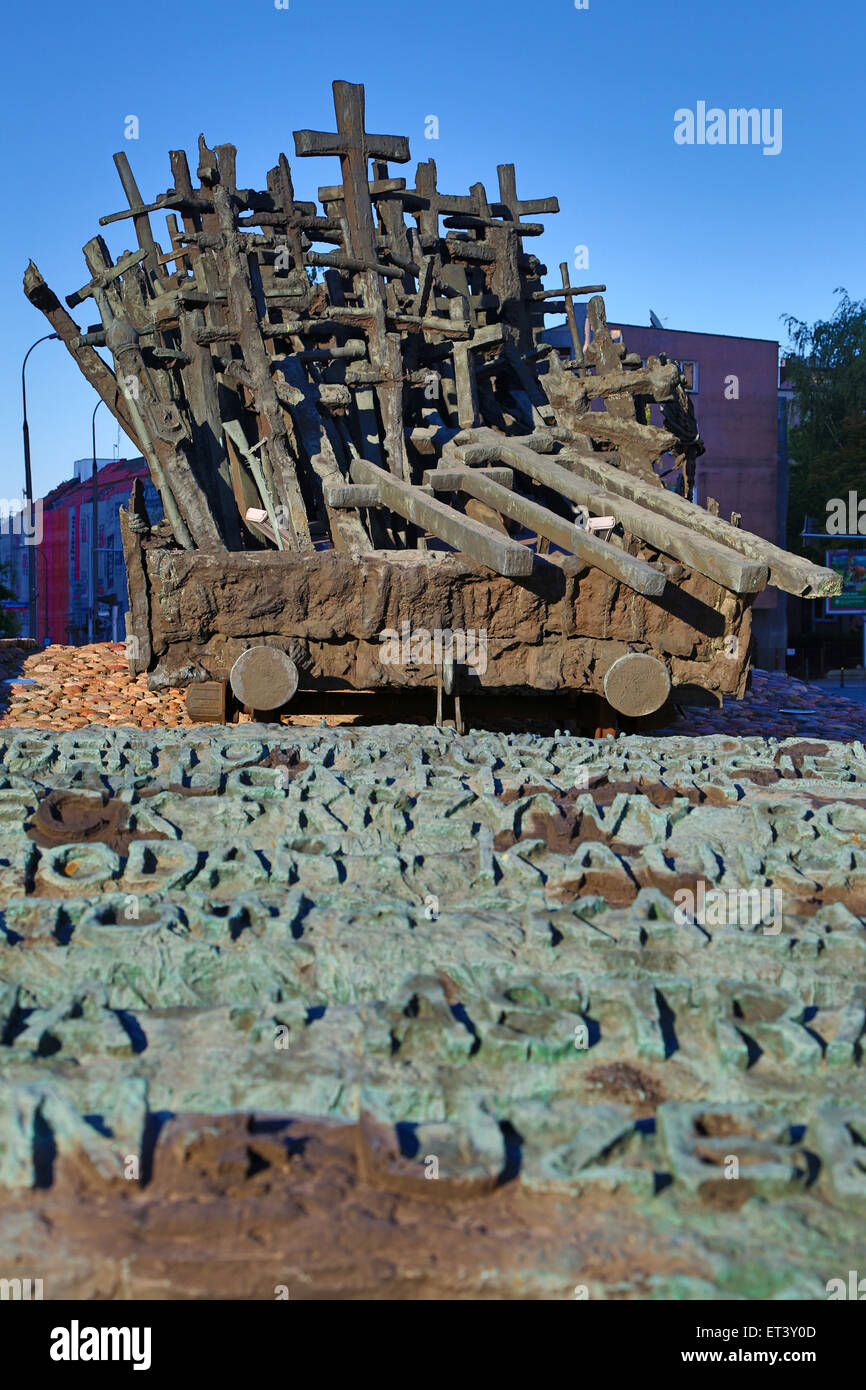Monument aux Morts et assassinés à l'Est qui commémore les victimes de l'agression soviétique dans l'est de la Pologne au cours de Banque D'Images