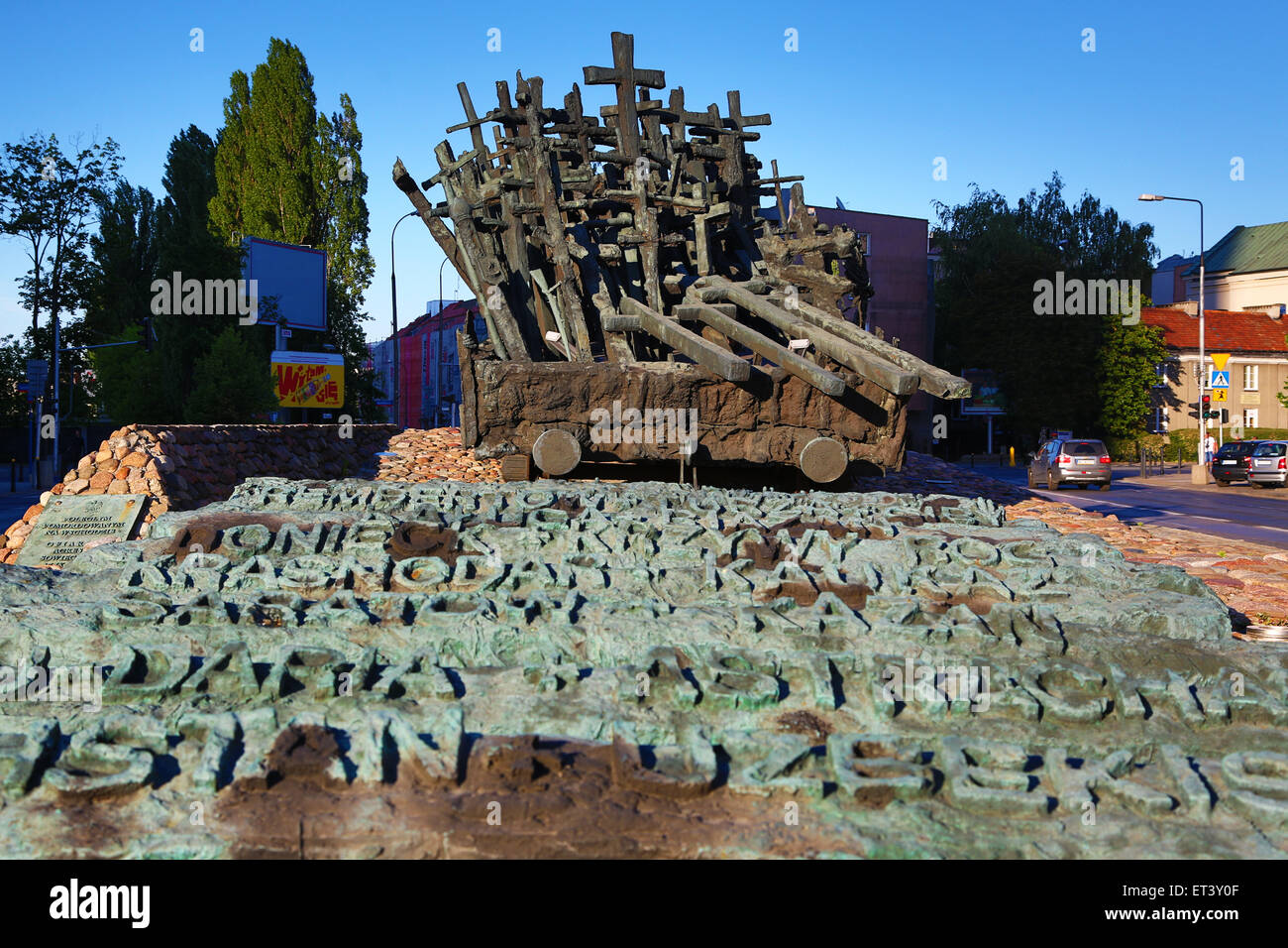 Monument aux Morts et assassinés à l'Est qui commémore les victimes de l'agression soviétique dans l'est de la Pologne au cours de Banque D'Images