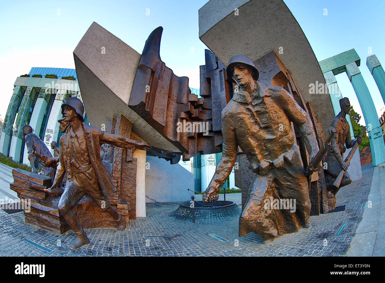 Monument du soulèvement de Varsovie (Pomnik Powstania Warszawskiego) en plac Krasinskich à Varsovie, Pologne Banque D'Images
