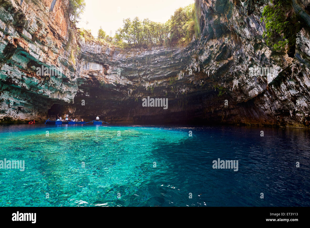 Grotte de Melissani, Kefalonia, Grèce Banque D'Images