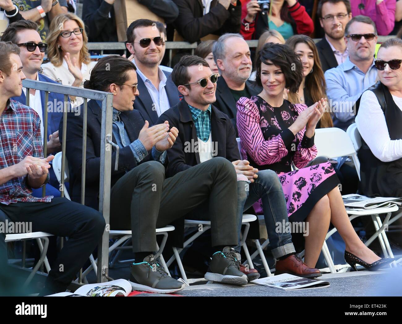 Peter Jackson est honoré avec une étoile sur le Hollywood Walk of Fame. En vedette : Orlando Bloom, Elijah Wood, Richard Armitage, Evangeline Lilly Où : Los Angeles, California, United States Quand : 08 Déc 2014 Crédit : Michael Wright/WENN.com Banque D'Images