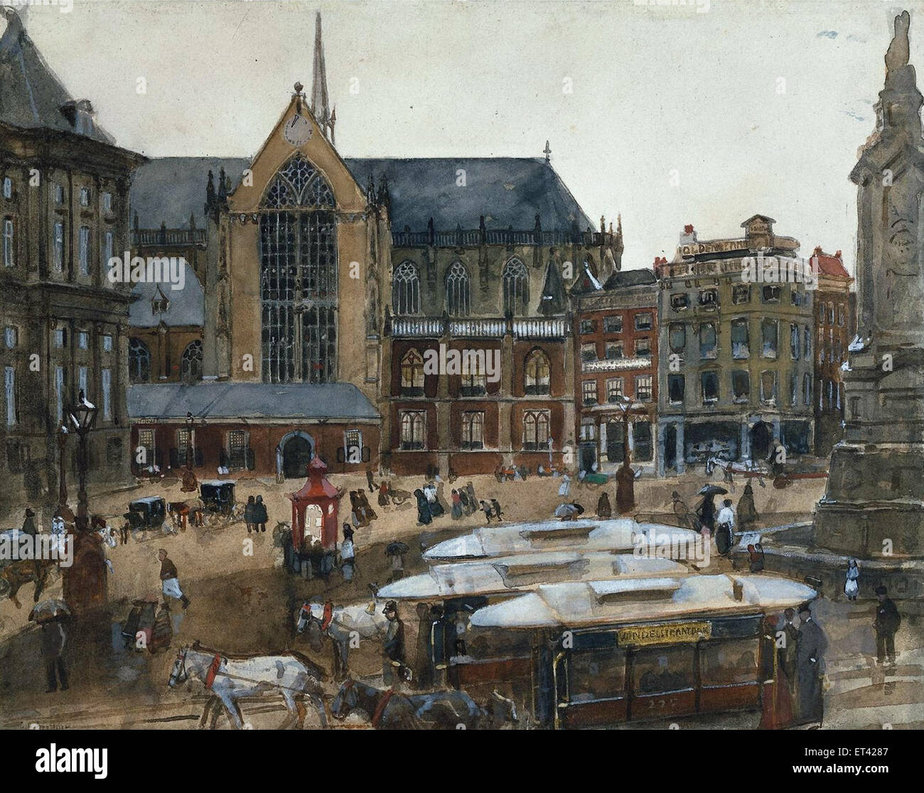 George Hendrik Breitner le barrage, Amsterdam Banque D'Images