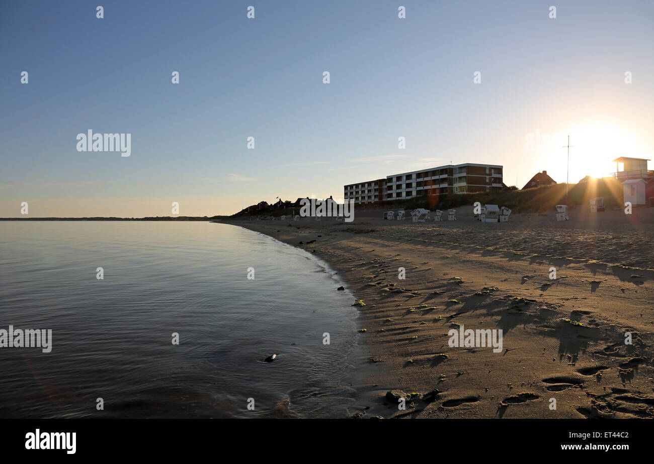 Sylt, Allemagne, donnant sur la plage de l'est de la municipalité Liste Banque D'Images