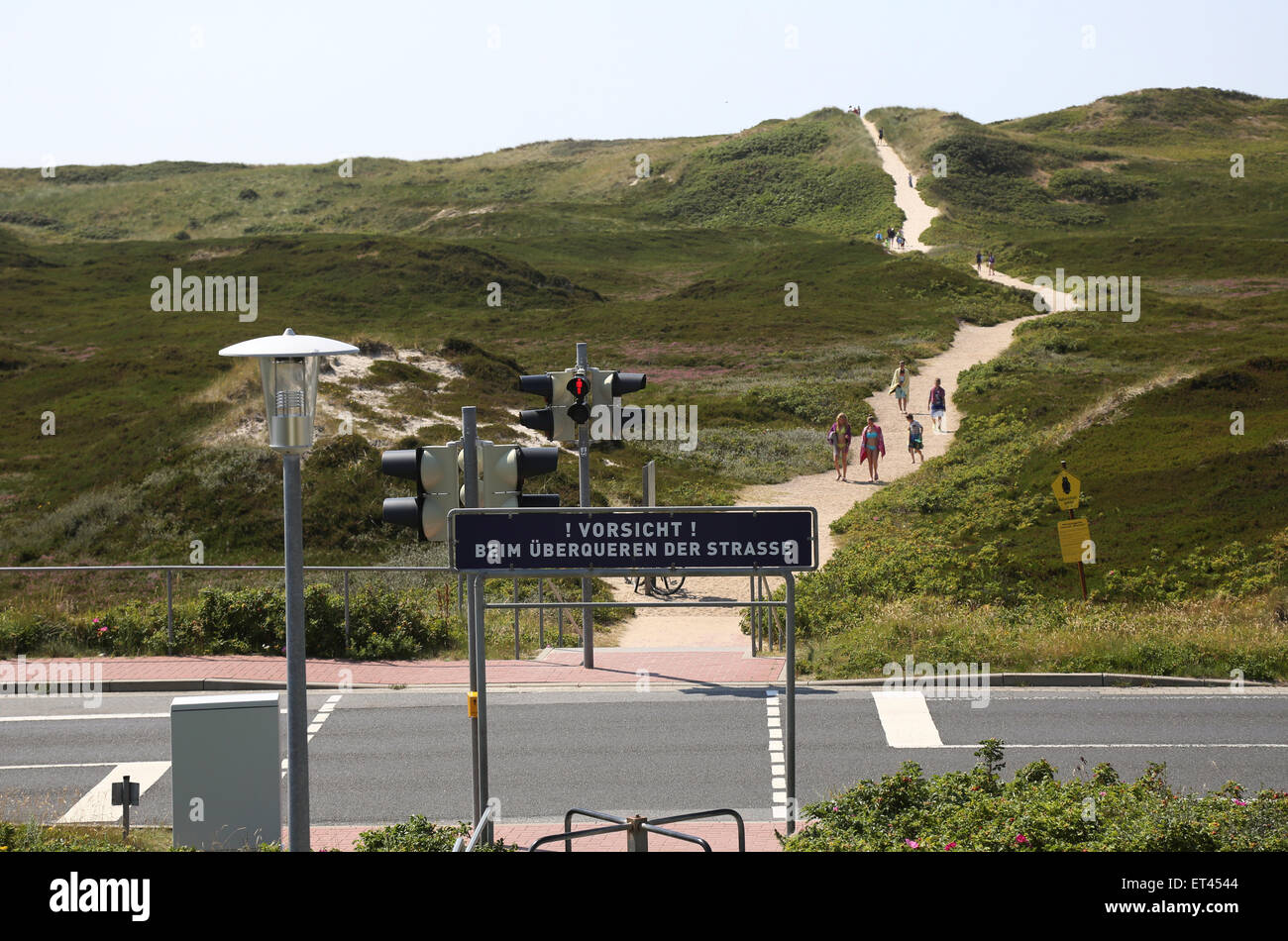 Sylt, Allemagne, passage pour piétons dans le Duenenlandschaft à Rantum Banque D'Images