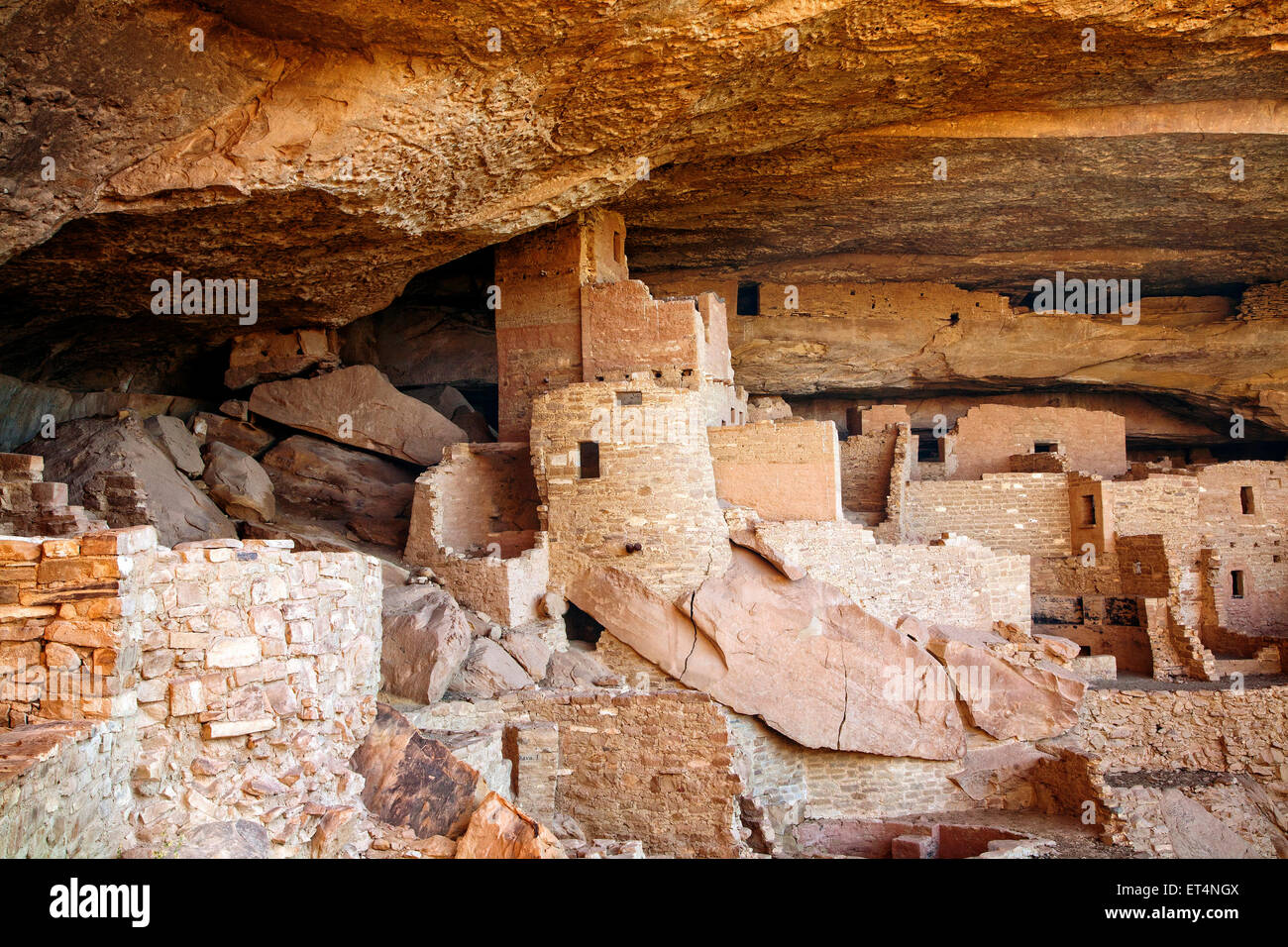 La falaise des fouilles en Mesa Verde National Park, Colorado. Banque D'Images