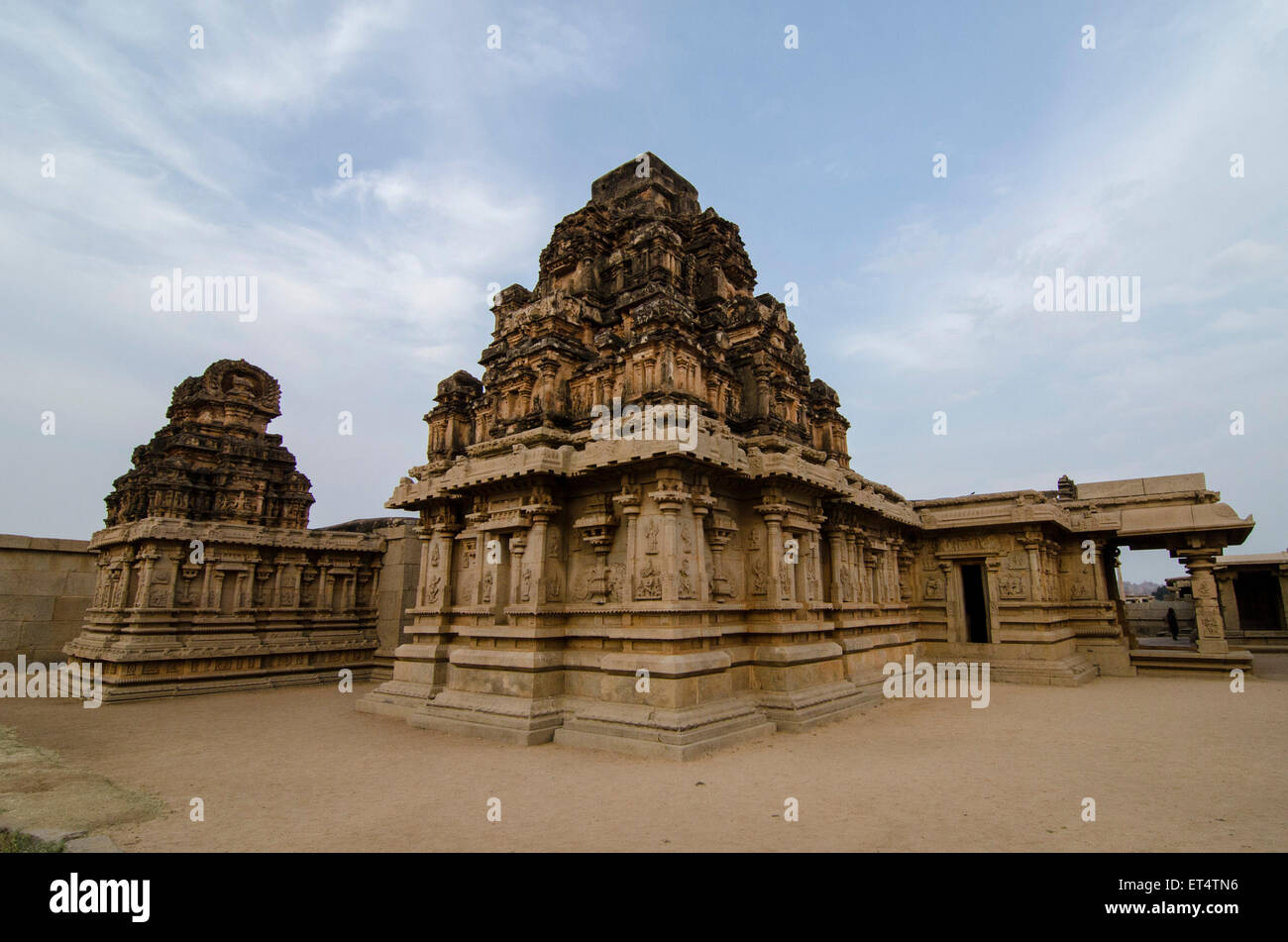 Temples au site du patrimoine mondial de Hampi en Inde Banque D'Images