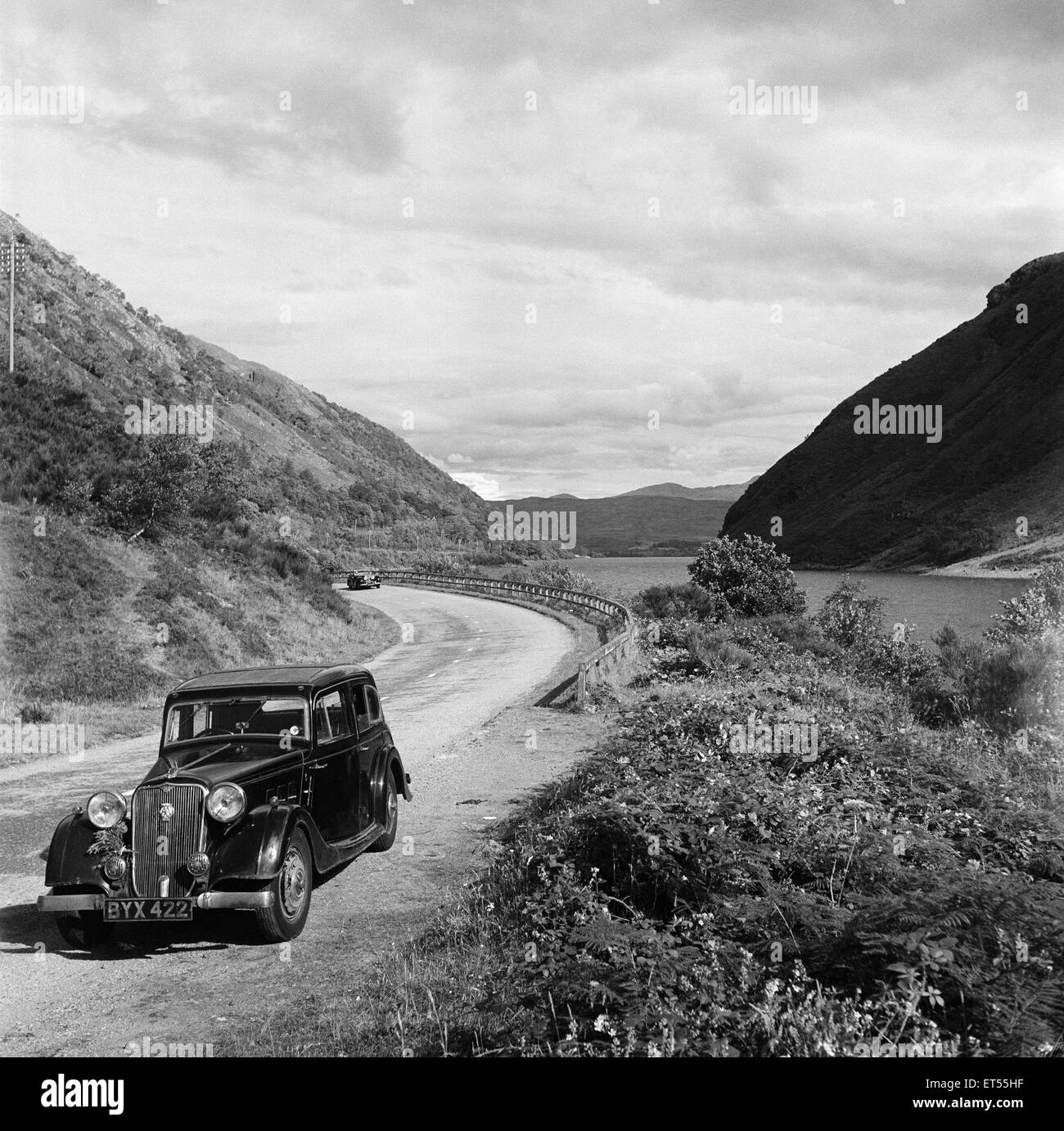 Le col à Brander près de Loch Awe à Argyll, Argyll and Bute, Ecosse. 27 août 1951. Banque D'Images