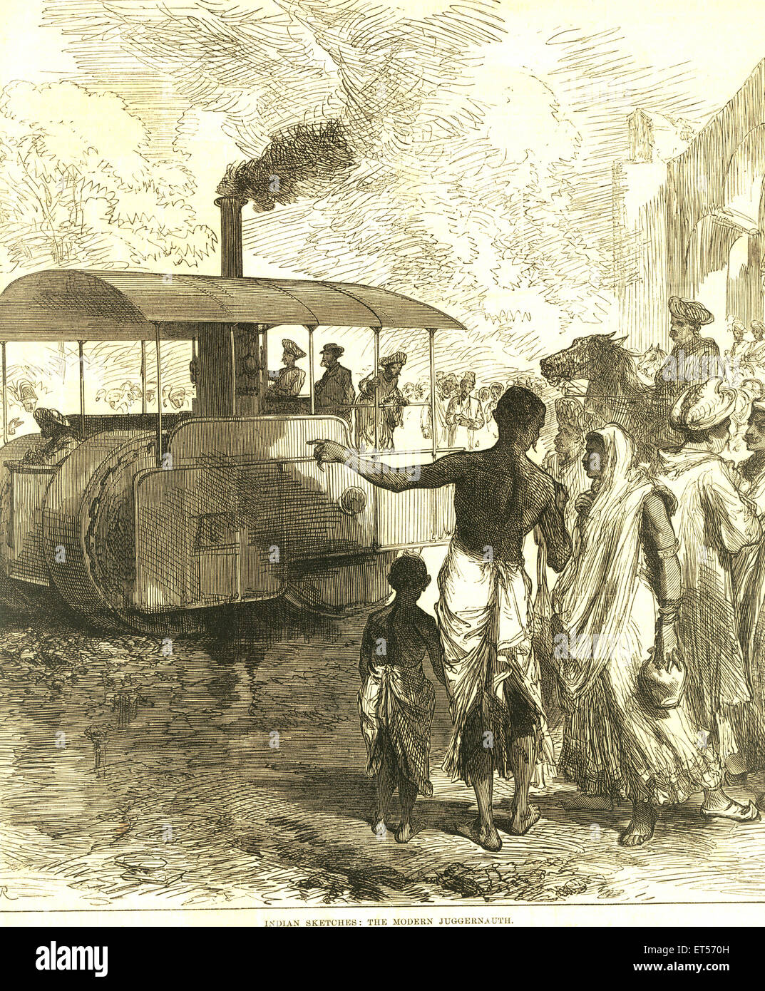 Le mastodonte moderne ; news 27 janvier 1877 l'Inde ; Banque D'Images