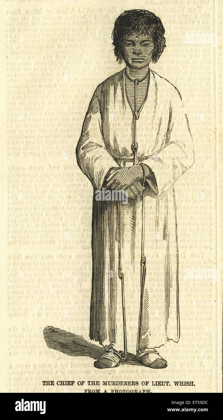 Portraits lithographiques ; le chef des assassins de Lieut ; whish PAS MR Banque D'Images