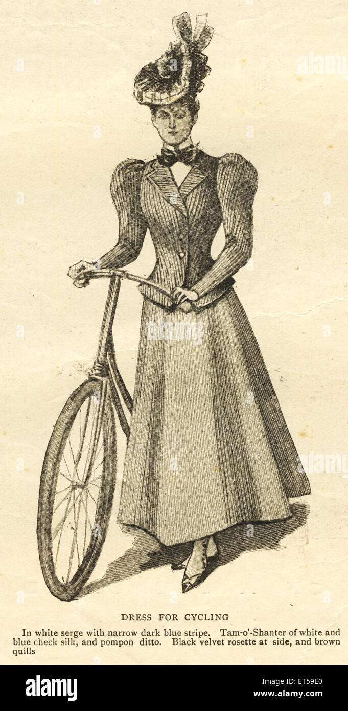 Portraits lithographiques ; robe pour vélo ; Inde Banque D'Images