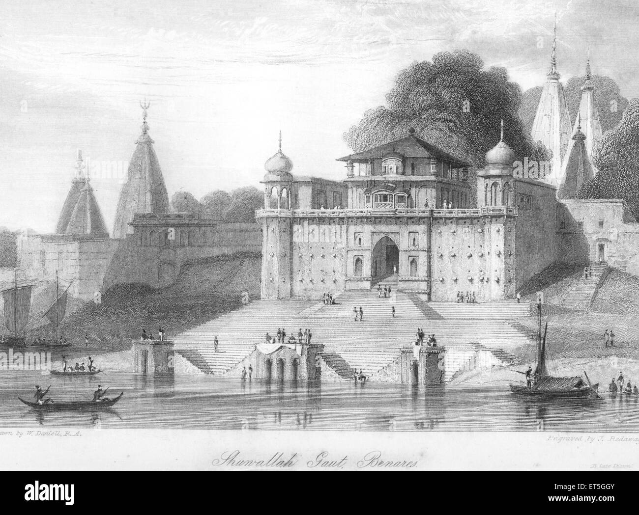 Jhunallah Gaut ou ghat Bénarès Varanasi ; ; ; ; Inde Uttar Pradesh Banque D'Images