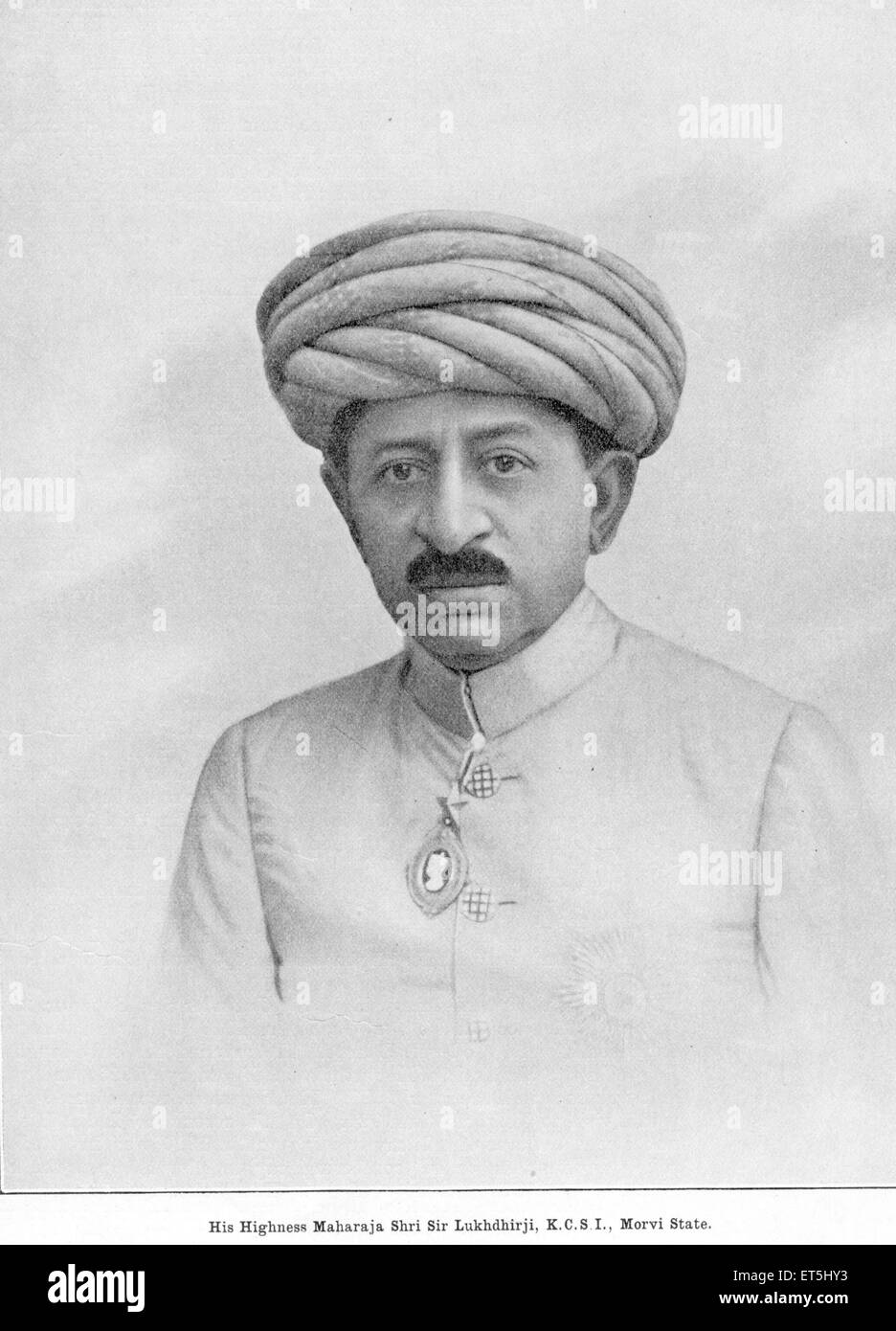 Princes de l'Inde ; Son Altesse le Maharaja Shri Sir Lukhdhirji K.C.S.I ; . ; Morvi ; l'État du Gujarat en Inde ; Rajkot ; PAS DE MR Banque D'Images