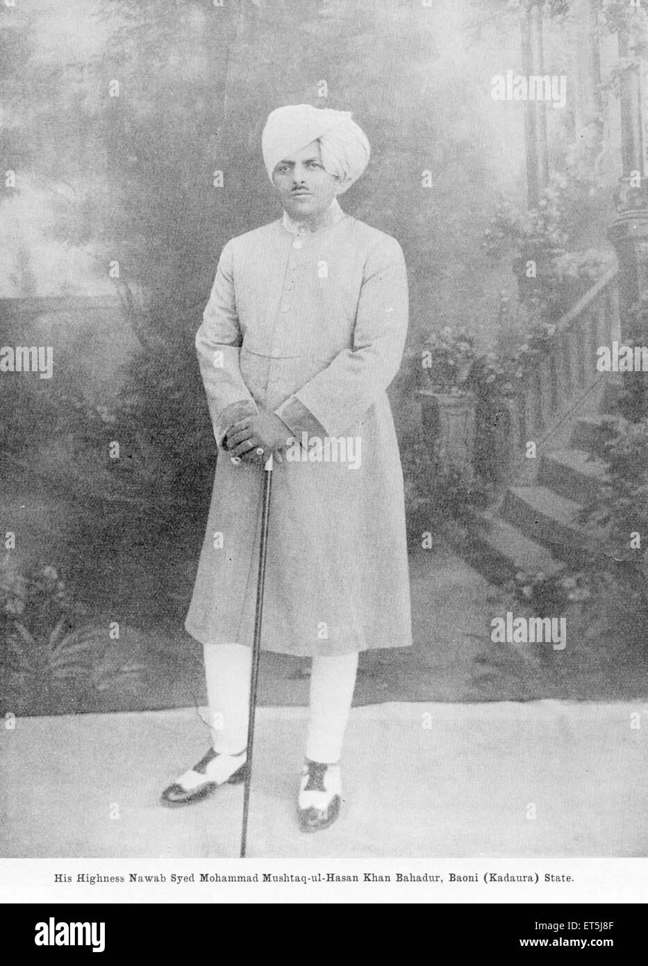 Altesse Princes Nawab Syed Mohammad Mushtaq ul Hasan Khan Bahadur ; Baoni Kadaura ; État de l'Uttar Pradesh Banque D'Images