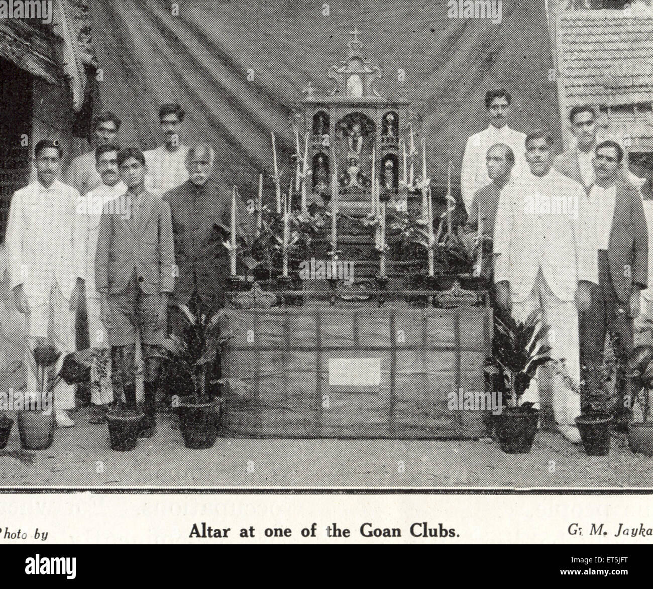 Communauté catholique ; autel de club de Goan ; Goa ; Inde ; 1925 ; Indien ; Asie ; asiatique ; ancienne image millésime du 1900 Banque D'Images