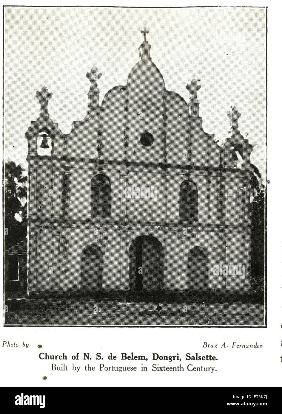 Communauté catholique Église de N. S. de Belem ; Dongri Salsett ; construit par le Portugais au 16ème siècle ; l'Inde Banque D'Images