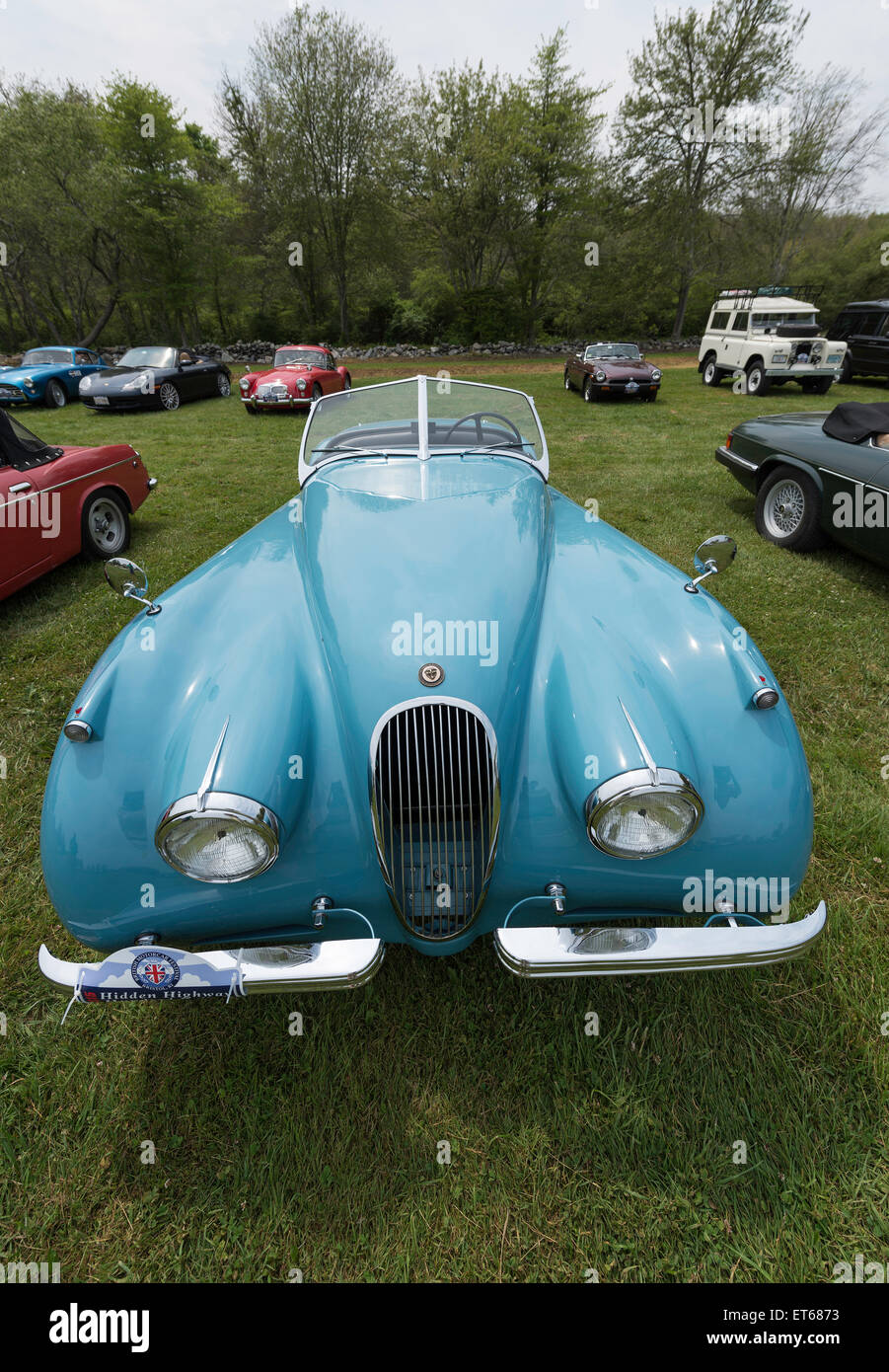 Autos à une exposition de voiture Banque D'Images