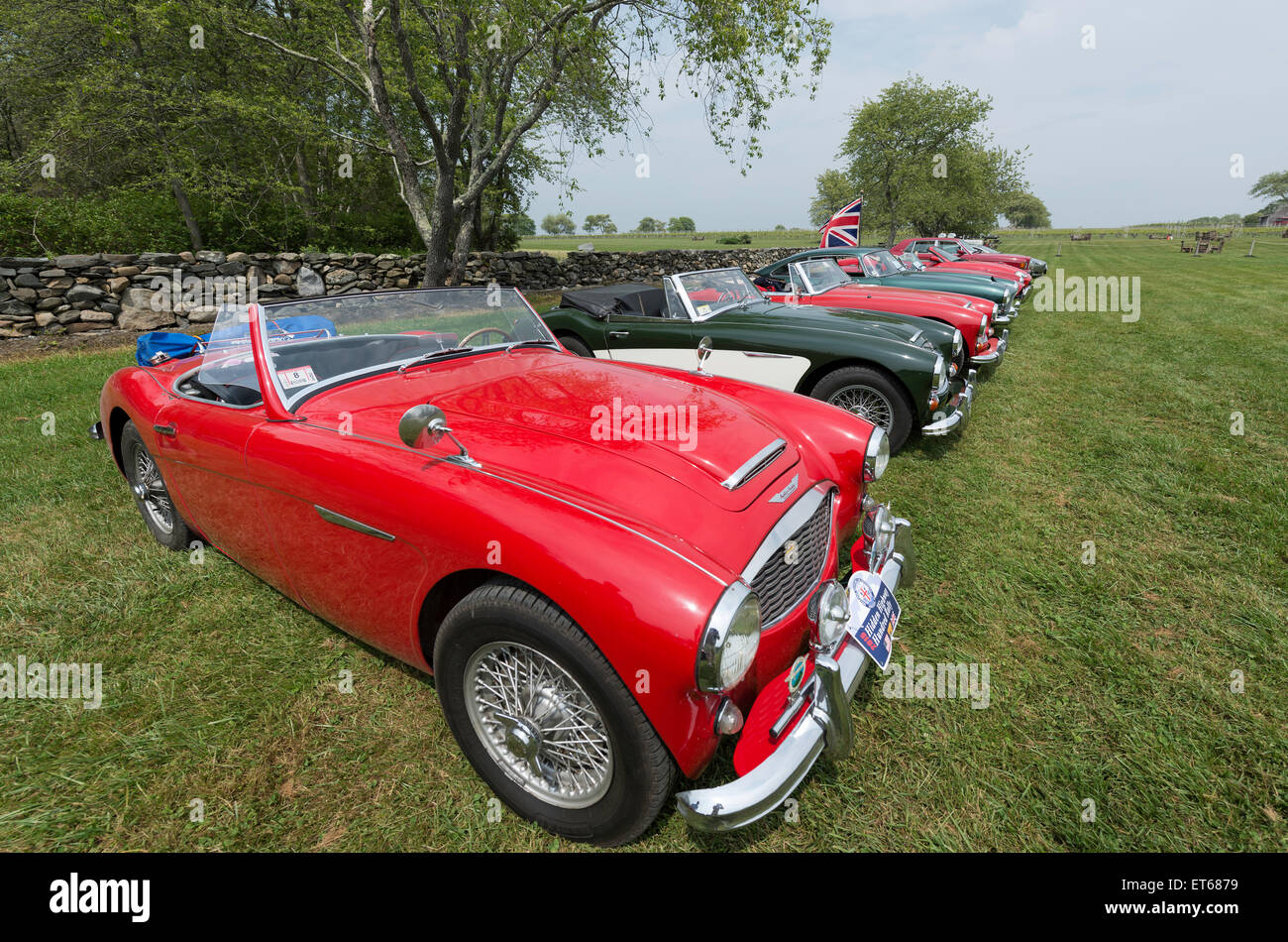 Autos à une exposition de voiture Banque D'Images