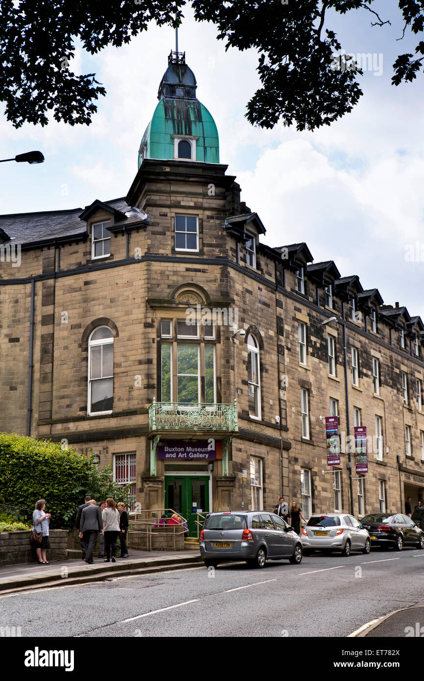 Royaume-uni, Angleterre, Derbyshire, Buxton, Terrasse Road, musée et galerie d'Art Banque D'Images