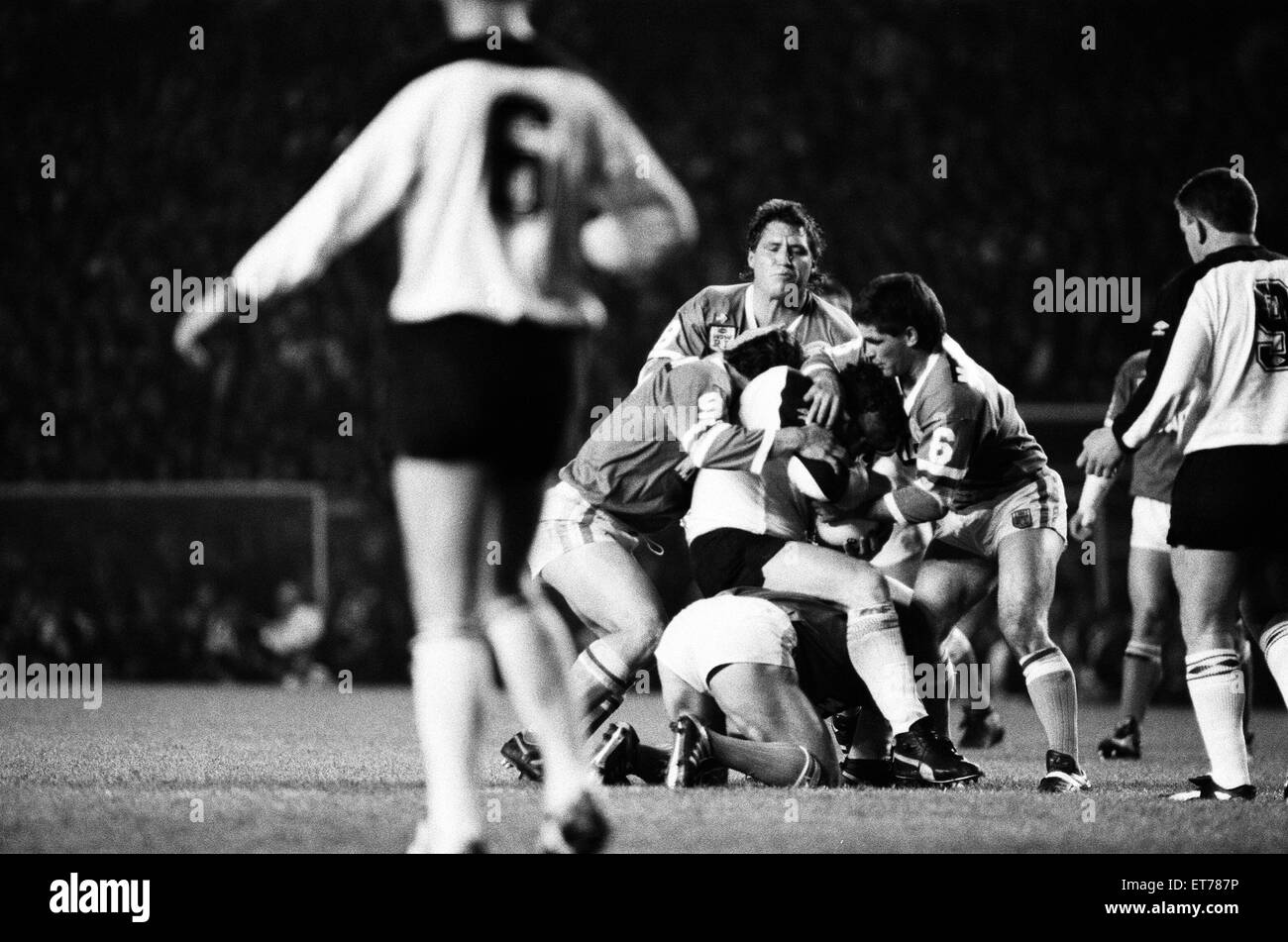 Le défi de la Coupe du Monde 1989 (également connu sous le nom de Foster's World Cup Challenge), la toute première Coupe du monde officielle de défi. Madrid 30 - 18 Canberra Raiders a tenu à Old Trafford, Manchester. 4e octobre 1989. Banque D'Images