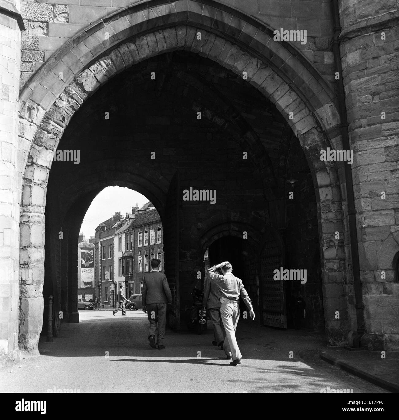 Des scènes de rue à Worcester, Worcestershire. 24 septembre 1954. Banque D'Images