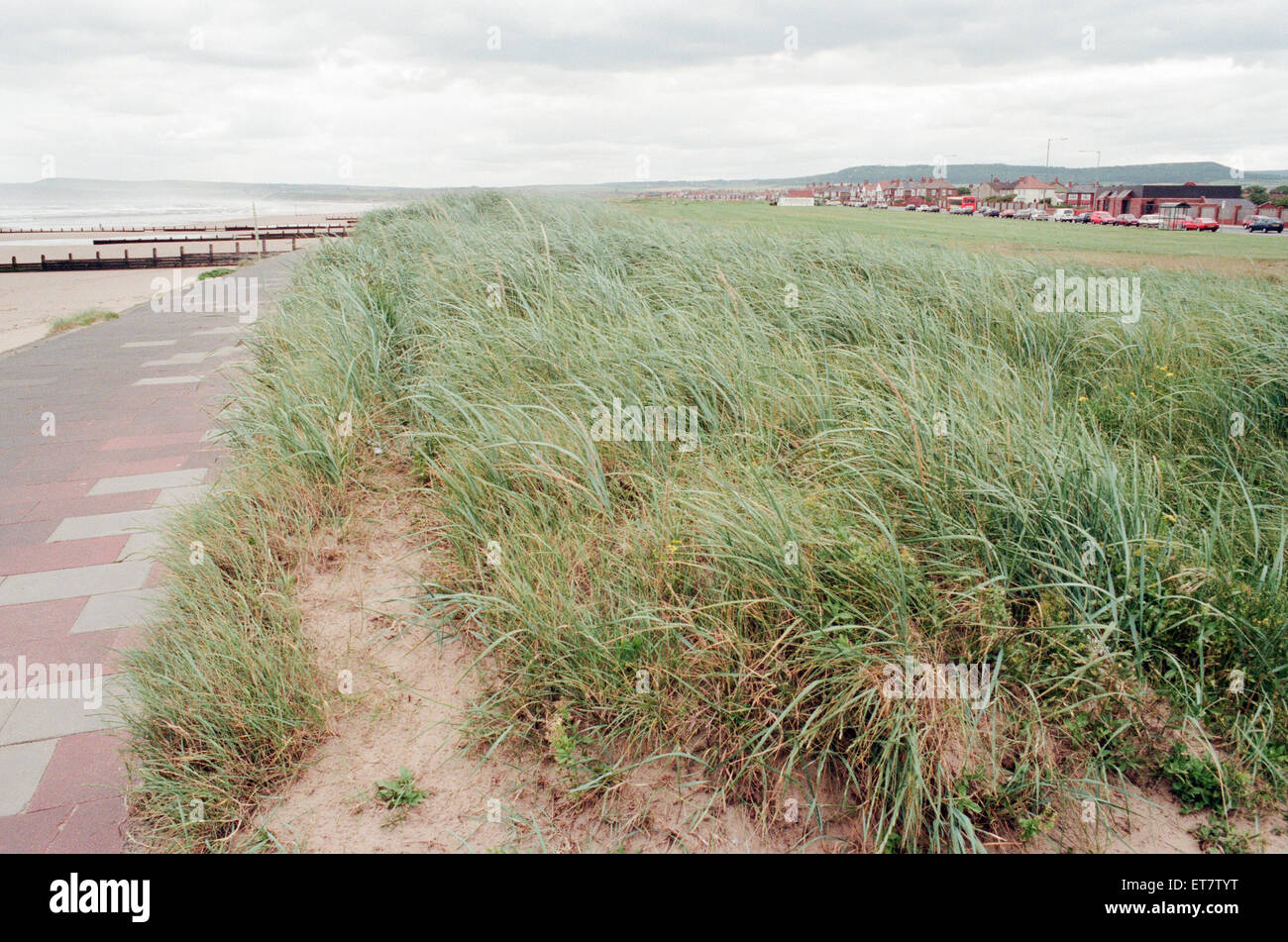 Redcar Front de Mer, 13 juillet 1998. Banque D'Images