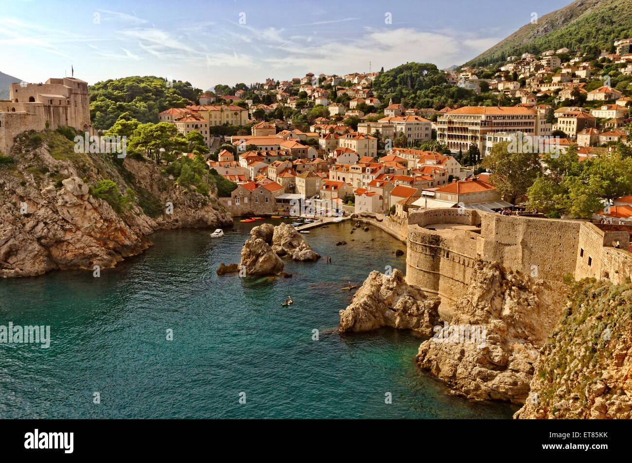 West Bay de vieille ville de Dubrovnik en Croatie Banque D'Images
