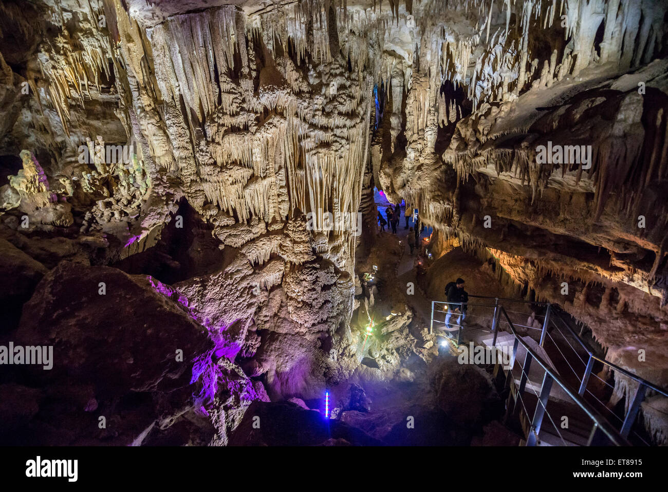 L'intérieur de la grotte Tskaltubo également appelé Prométhée Canne dans Imereti province, Géorgie Banque D'Images
