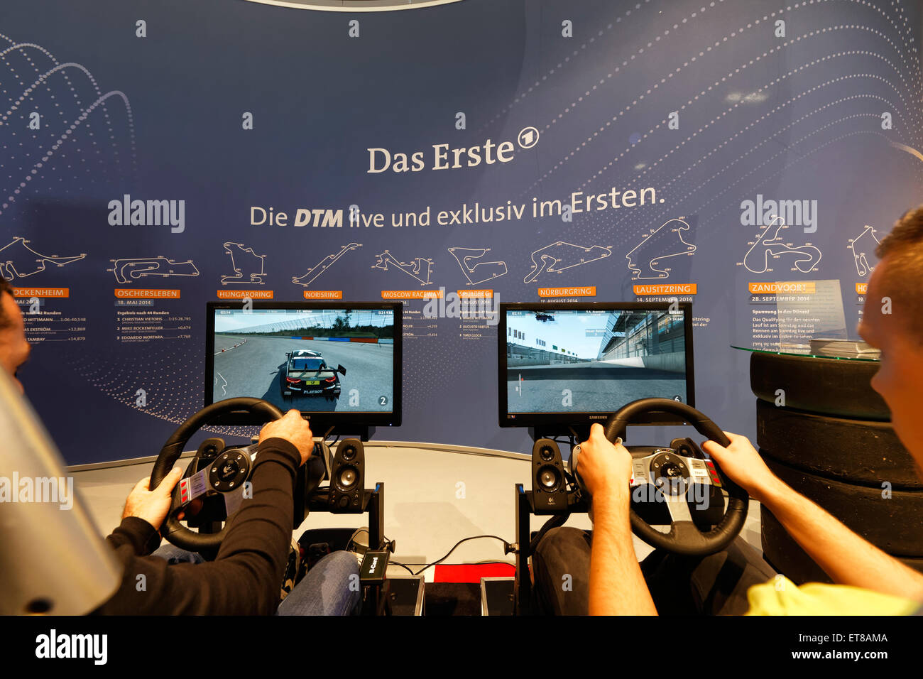 Berlin, Allemagne, les visiteurs au stand de l'ARD à l'IFA 2014 Banque D'Images