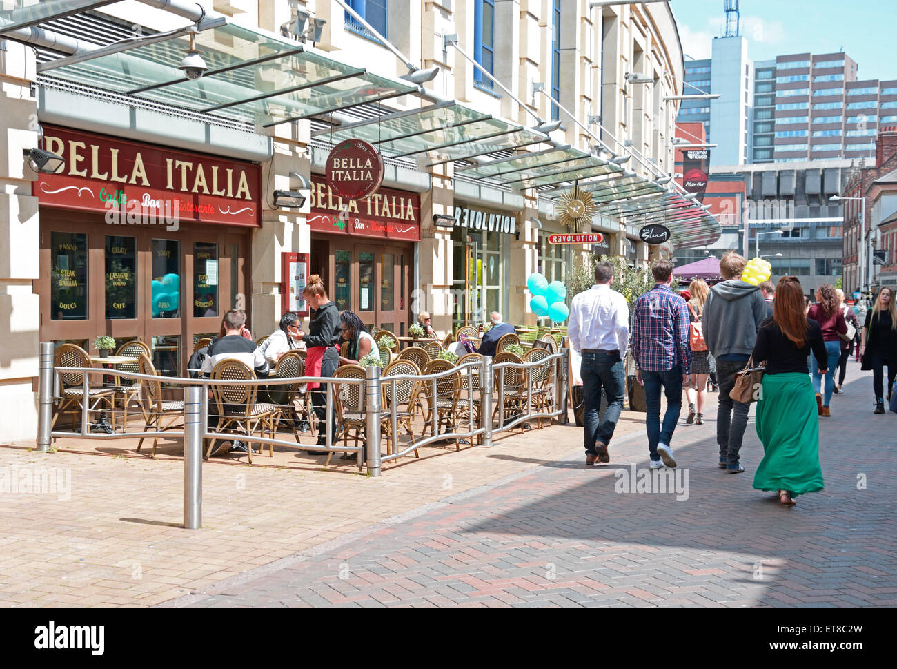 Bars & Restaurants, Nottingham, Angleterre. Banque D'Images