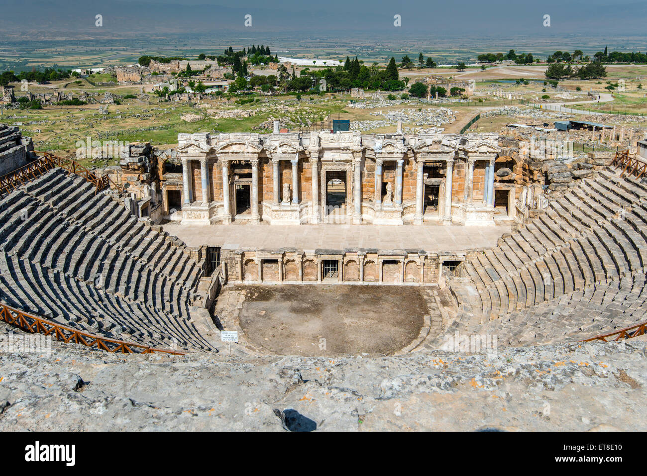 Le Théâtre Romain, Hiérapolis, Pamukkale, Turquie Banque D'Images