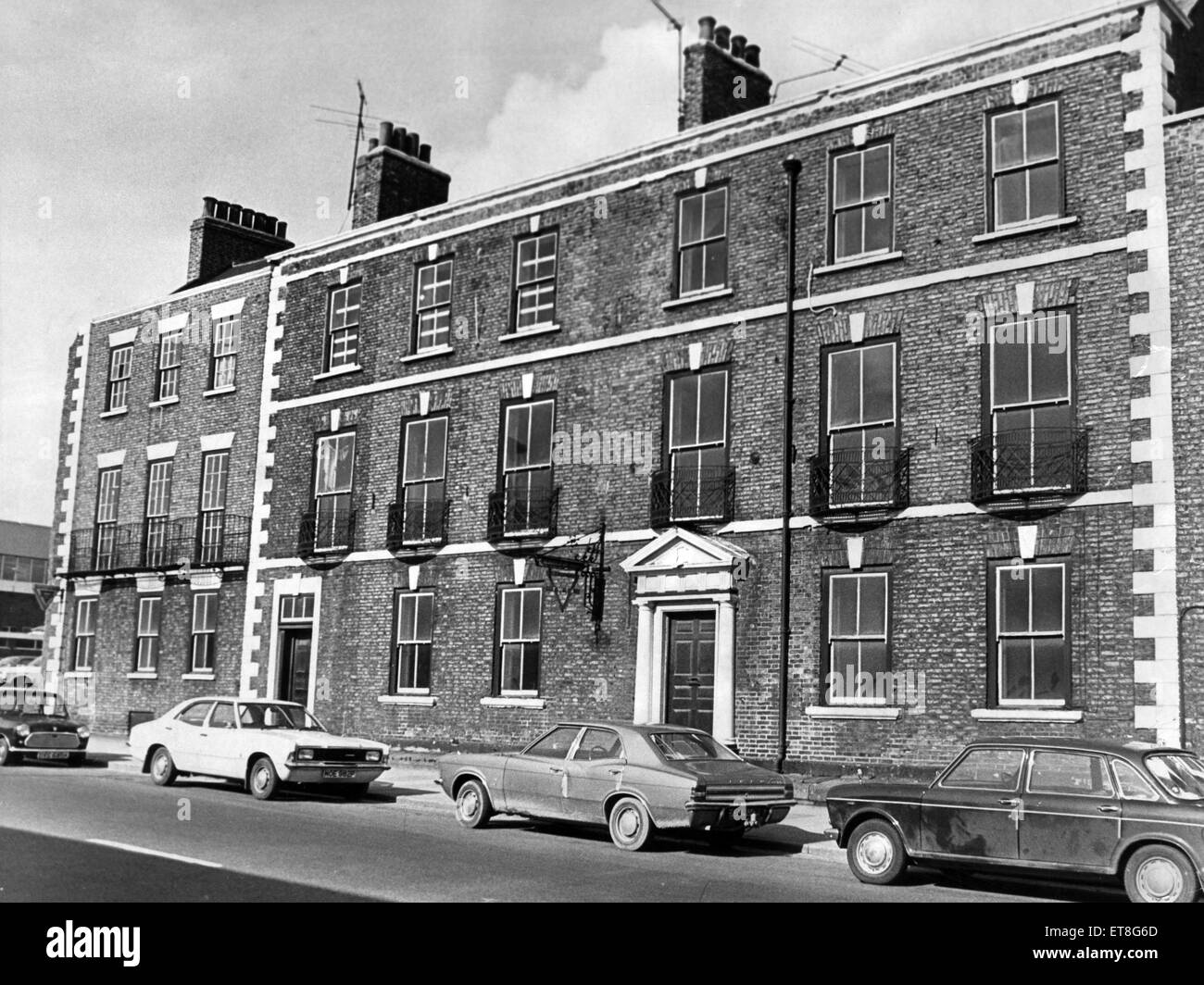 Édifice du YMCA, Church Road, Stockton, 10 mars 1977. Banque D'Images