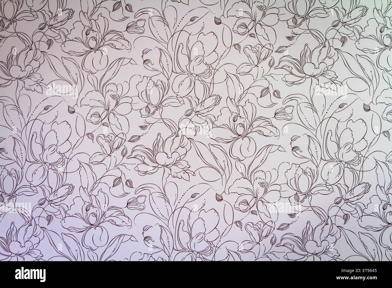 Vintage damassé Rose motif floral background transparent Banque D'Images