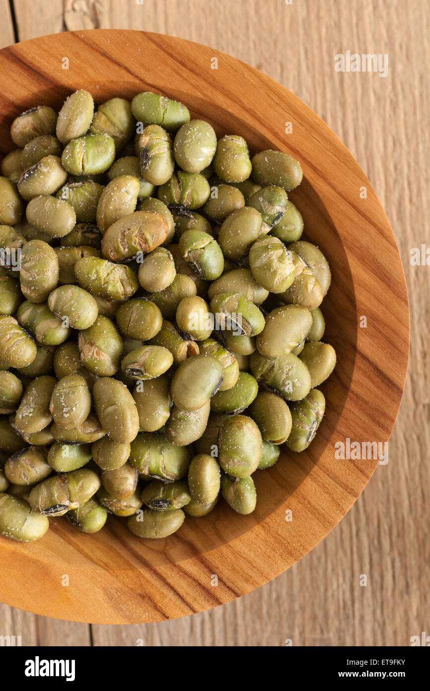 Noix de soja soja cuit ou rôti croustillant, brown puis une collation croquante assaisonnée Banque D'Images