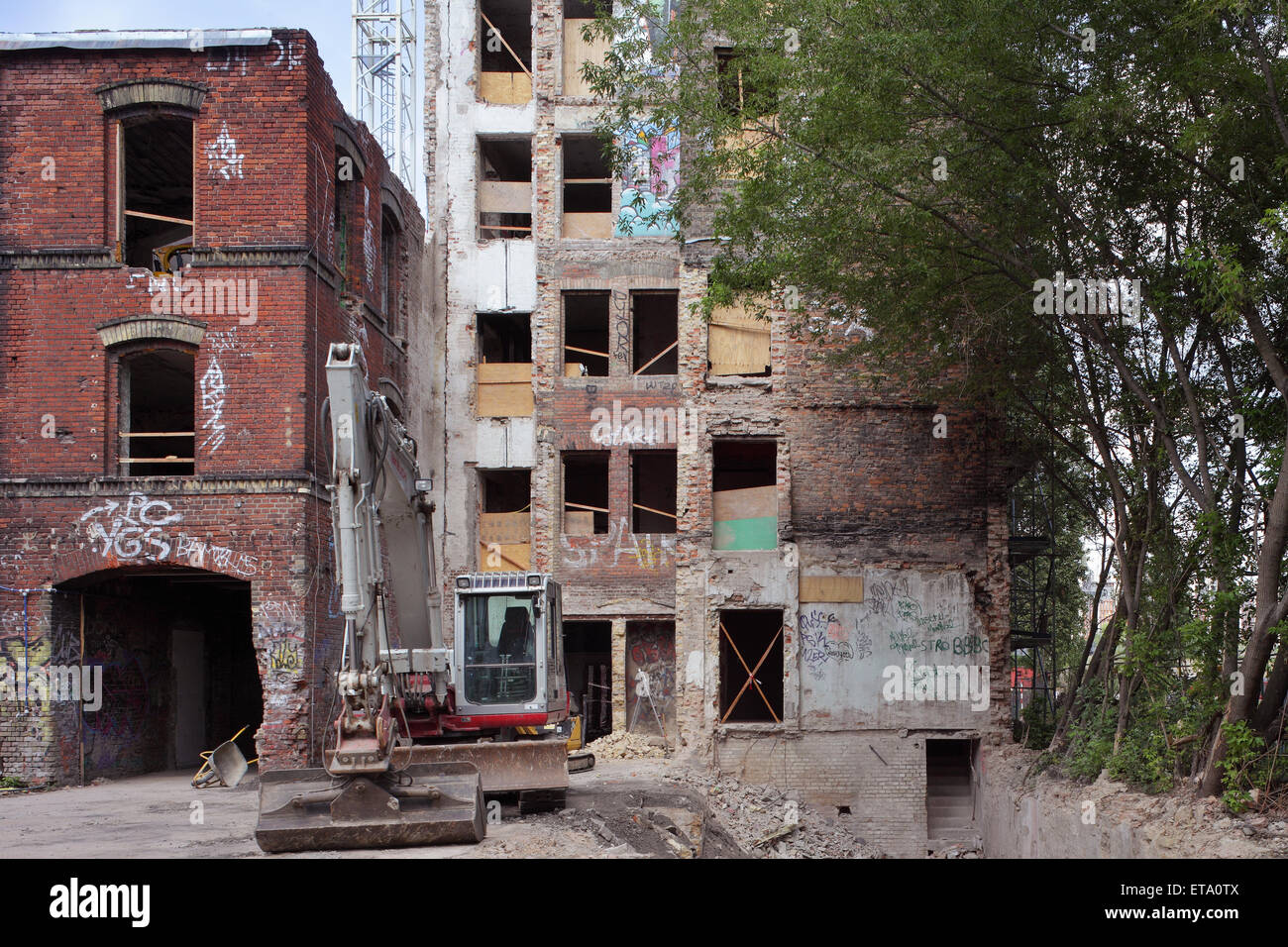 Berlin, Allemagne, les ruines de l'ancienne vieille Berliner Seifenfabrik Banque D'Images