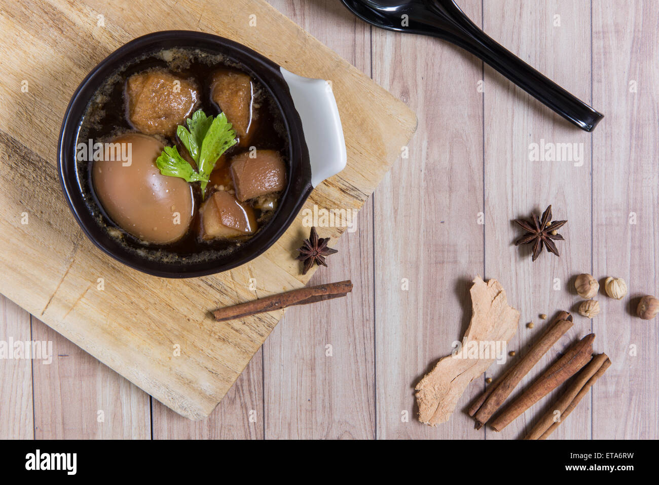 Thai Food, compotée d'oeufs Banque D'Images
