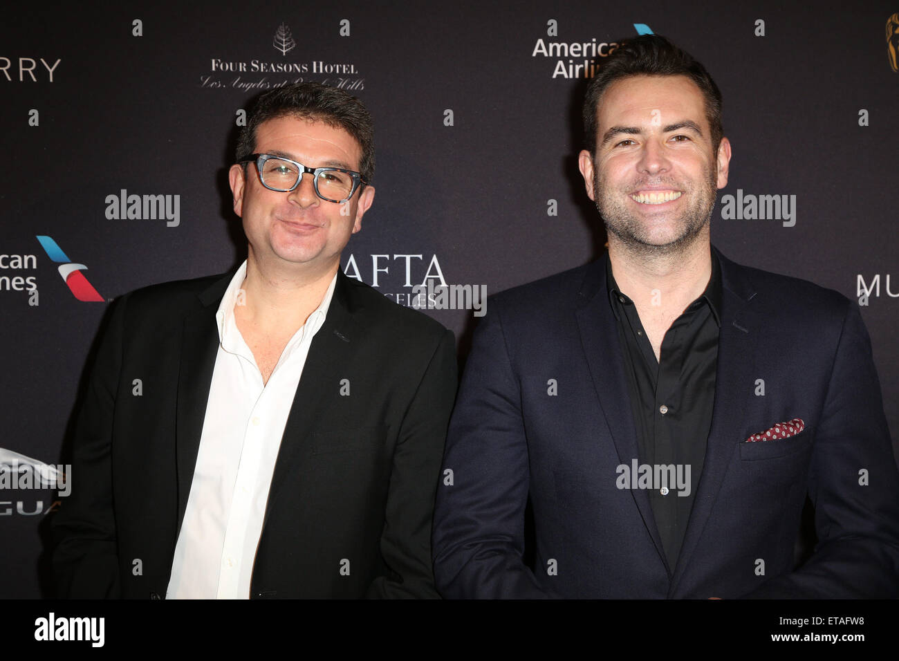 Assister à des célébrités le BAFTA Los Angeles Tea Party au Four Seasons Hotel de Beverly Hills. Avec : David Livingstone, Stephen Beresford Où : Los Angeles, California, United States Quand : 11 Jan 2015 Crédit : Brian à/WENN.com Banque D'Images