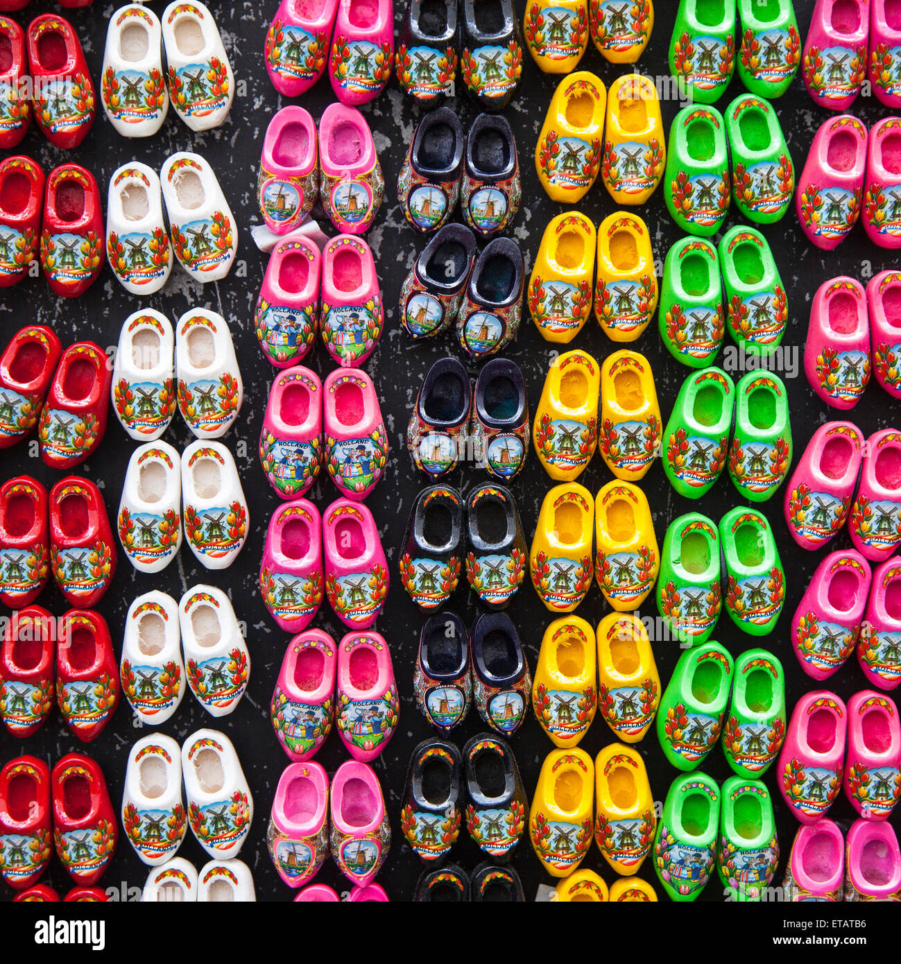 1 Paire Mini Chaussures Hollandaises Bois - Décoration Maison De Poupée, Porte-clés, Ornement