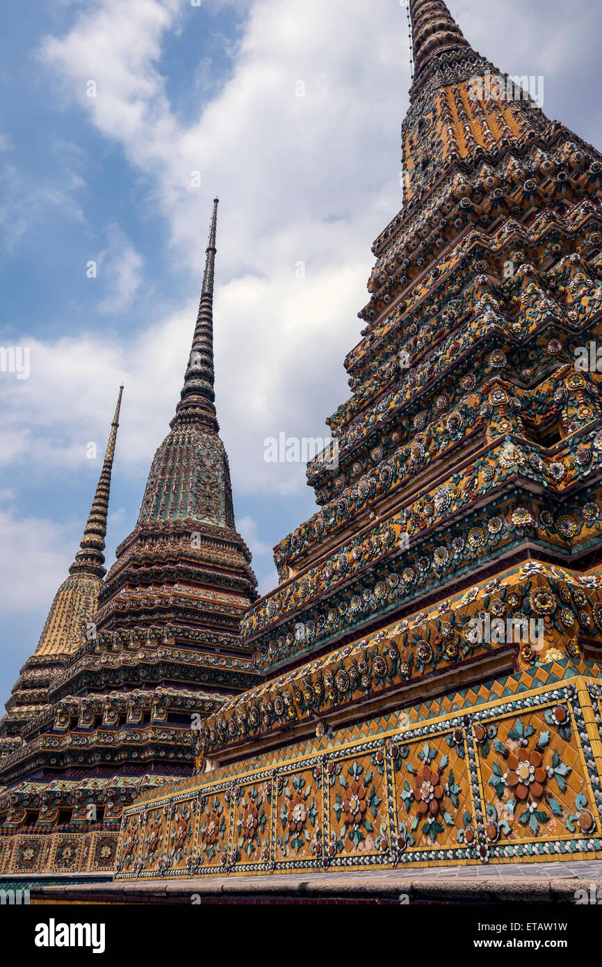 L'Asie. Thaïlande, Bangkok. Quelles Pho. Stupa. Banque D'Images