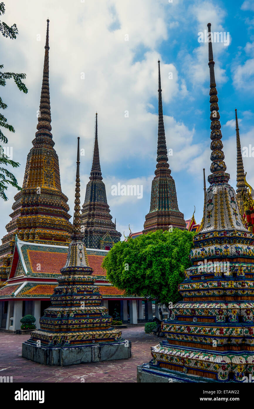 L'Asie. Thaïlande, Bangkok. Quelles Pho. Stupa. Banque D'Images