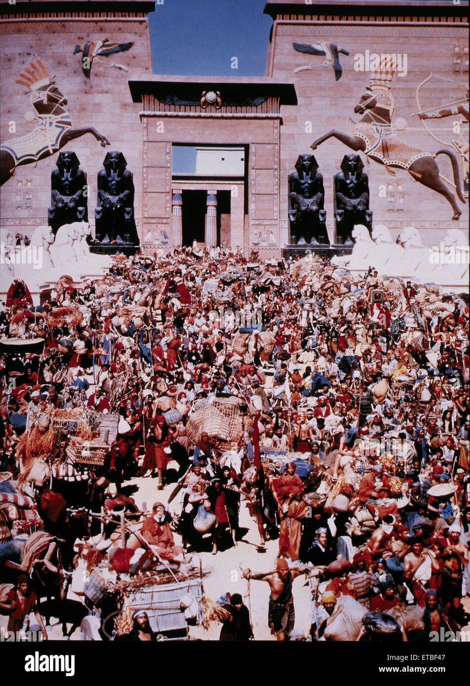 Scène de l'exode, sur-ensemble du film 'Les Dix Commandements', 1956 Banque D'Images