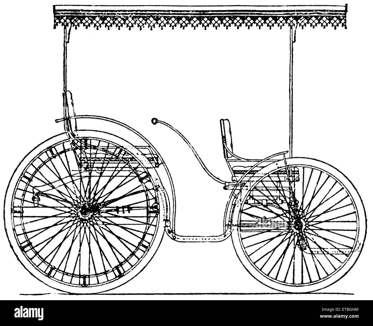 Chariot électrique, R. J. Arnold, Chicago. L'Illinois, USA, Illustration, vers 1895 Banque D'Images