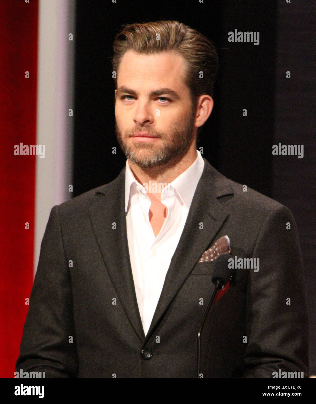 87e Academy Awards annonce tenue à l'AMPAS Samuel Goldwyn Theatre avec : Chris Pine Où : Los Angeles, California, United States Quand : 15 Jan 2015 Credit : Adriana Barraza M./WENN.com Banque D'Images